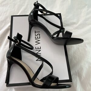 Nine West Patent Stiletto Strappy Heels